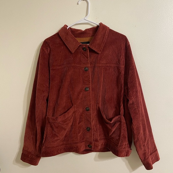 Madewell Jackets & Blazers - Madewell Corduroy Orange Chore Coat Jacket